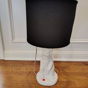 Black and White Rabbit Table Lamp